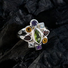 Ananya Navratna Cocktail Ring with Multicolor Gemstones