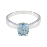 Nayara Ethnic Blue Ring with Sparkling Gemstone Blue Topaz Blue