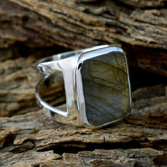Nayara Signet Grey Ring with Unique Labradorite Stone
