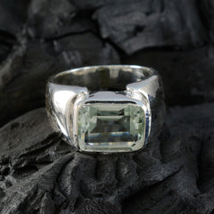 Nora Abstract Light Green Solitaire Ring