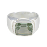 Nora Abstract Light Green Solitaire Ring Green Amethyst Green