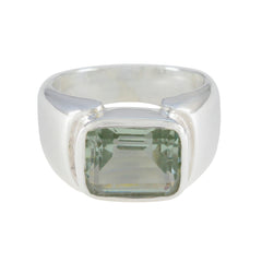 Nora Abstract Light Green Solitaire Ring Green Amethyst Green