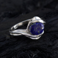 Patricia Contemporary Blue Solitaire Ring