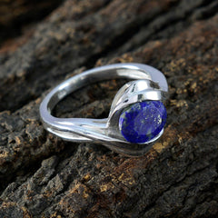 Patricia Contemporary Blue Solitaire Ring