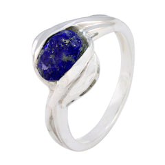 Patricia Contemporary Blue Solitaire Ring