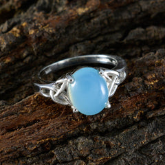 Paula Heritage Blue Solitaire Ring with Silver Band