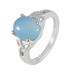 Paula Heritage Blue Solitaire Ring with Silver Band