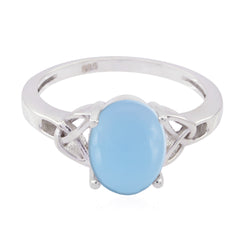 Paula Heritage Blue Solitaire Ring with Silver Band