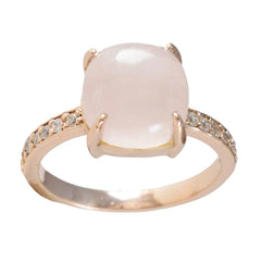 Milagros Pink Halo Gemstone Ring with Sparkling Band