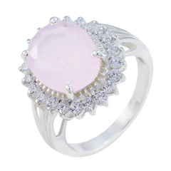 Maria Pink Halo Gemstone Ring with Silver Setting