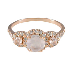 Soo-jin Pink Halo Ring for Women with Gemstones Rose Quartz Pink
