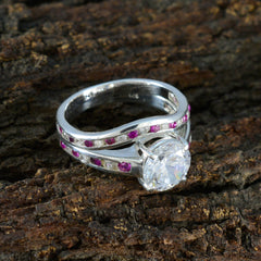 Yasmine Pink Halo Ring with Sparkling Gemstones