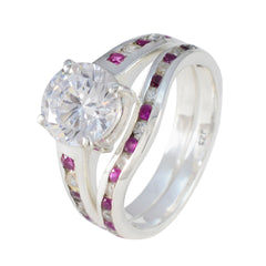 Yasmine Pink Halo Ring with Sparkling Gemstones