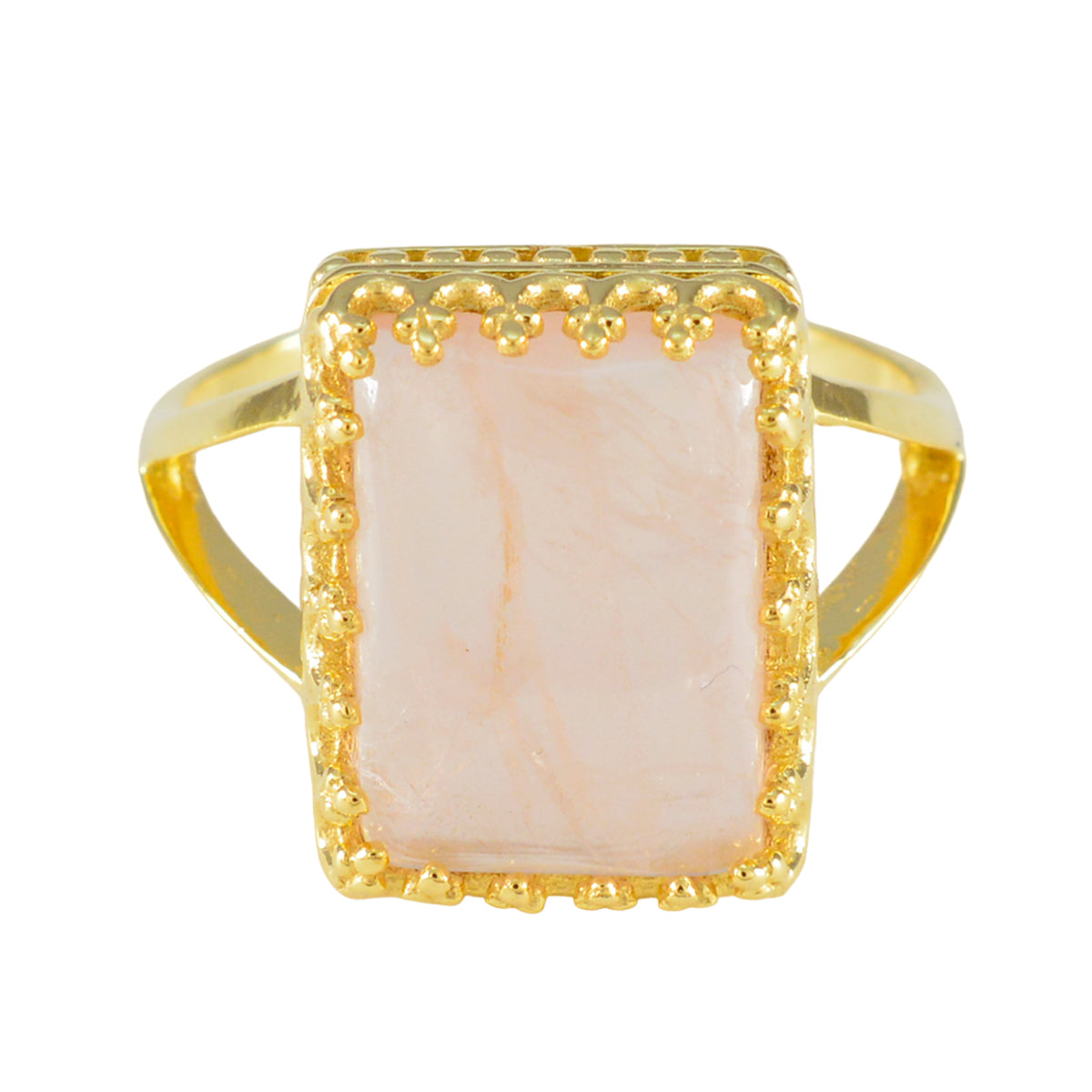 Renata Engagement Pink Solitaire Ring Rose Quartz Pink