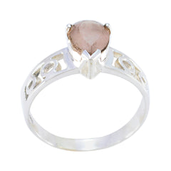 Ayesha Pink Solitaire Gemstone Ring with Sterling Silver
