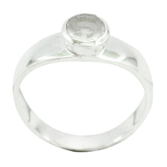 Haruka Pink Solitaire Ring Elegant Gemstone Silver Band Rose Quartz Pink