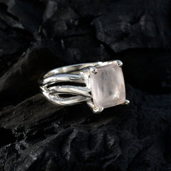 Laura Pink Solitaire Ring with Elegant Silver Band