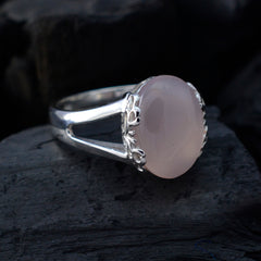 Liyana Pink Solitaire Ring with Elegant Rose Quartz