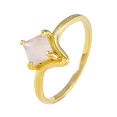 Kristine Pink Solitaire Ring for Women Gold Plated