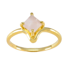 Kristine Pink Solitaire Ring for Women Gold Plated