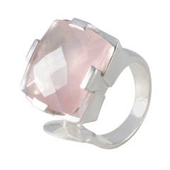 Amelia Pink Solitaire Ring Jewelry with Sterling Silver