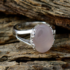 Liyana Pink Solitaire Ring with Elegant Rose Quartz