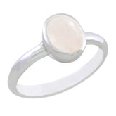 Maria Pink Solitaire Ring in Sterling Silver Rose Quartz Pink