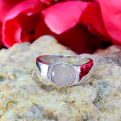 Pauline Pink Solitaire Ring with Rose Quartz Gemstone