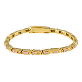 Leah Pink Tennis Bracelet for Karwa Chauth Pink CZ Pink