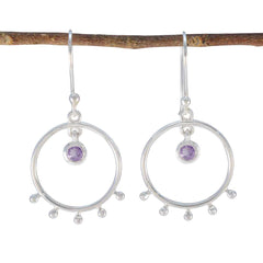 Riley Purple Dainty Dangle Earrings for Everyday Glam