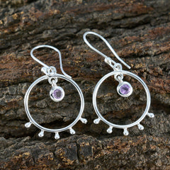 Riley Purple Dainty Dangle Earrings for Everyday Glam
