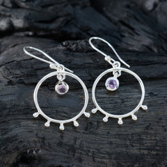 Riley Purple Dainty Dangle Earrings for Everyday Glam