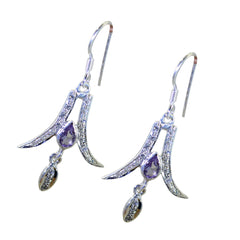 Angeles Purple Dangle Earrings for Everyday Glam