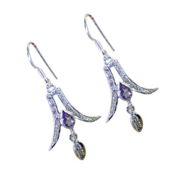 Angeles Purple Dangle Earrings for Everyday Glam