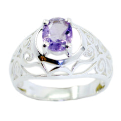 Mila Filigree Purple Solitaire Ring Amethyst Purple