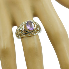 Mila Filigree Purple Solitaire Ring