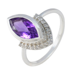 Putri Purple Gemstone Halo Ring Sterling Silver