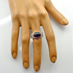 Alejandra Purple Gemstone Halo Ring in Sterling Silver