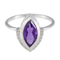 Putri Purple Gemstone Halo Ring Sterling Silver Amethyst Purple