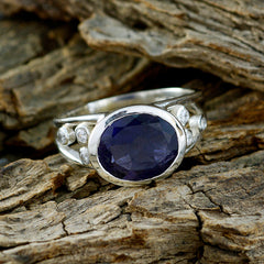 Layla Purple Gemstone Halo Ring with Sterling Silver