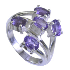 Amelia Purple Gemstone Ring with Elegant Multi-Stone Design