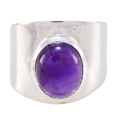 Alejandra Purple Gemstone Solitaire Ring in Silver