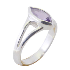 Ava Purple Gemstone Solitaire Ring in Silver