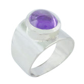 Alejandra Purple Gemstone Solitaire Ring in Silver Amethyst Purple