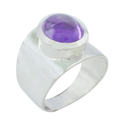 Alejandra Purple Gemstone Solitaire Ring in Silver Amethyst Purple