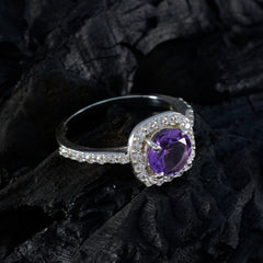 Hanna Purple Halo Engagement Ring with Amethyst Gemstone