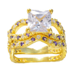 Agustina Engagement Purple Halo Ring