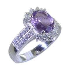 Sofia Purple Halo Engagement Ring with Amethyst Gemstone