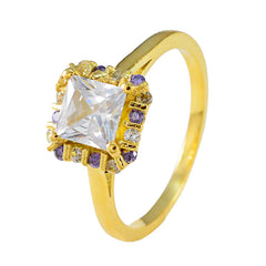 Julieta Purple Halo Ring Gold-Plated Statement Jewelry