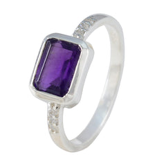 Pauline Purple Halo Ring for Women with Gemstone Accent